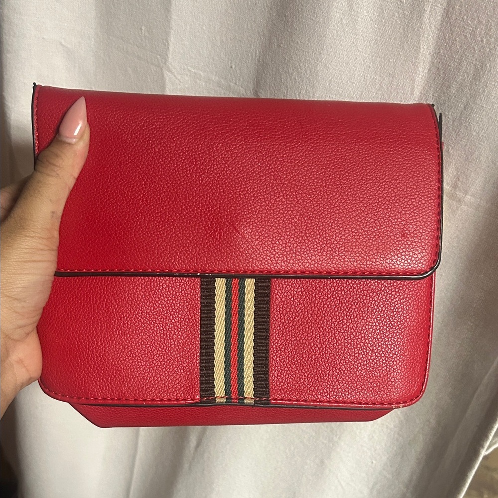 Red Leather Crossbody Bag